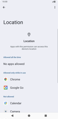 Press the required app.