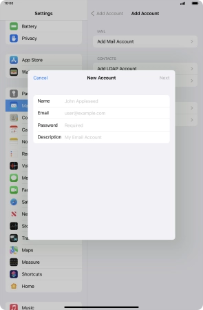 Press Name and key in the required sender name.