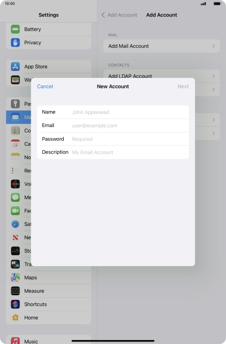 Press Name and key in the required sender name.