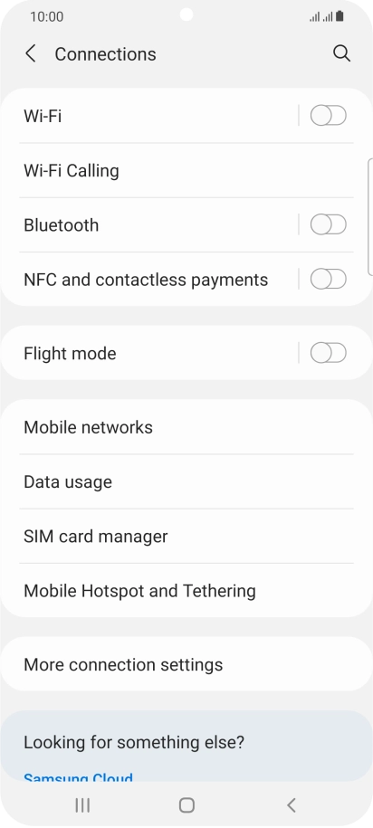 Press Mobile networks.