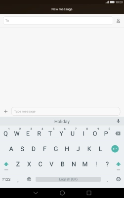 Open a new note, message or email message to bring up the keypad and your tablet is ready for text input.