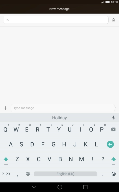 Open a new note, message or email message to bring up the keypad and your tablet is ready for text input.
