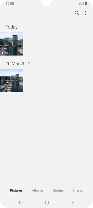 Press Albums and go to the required folder.