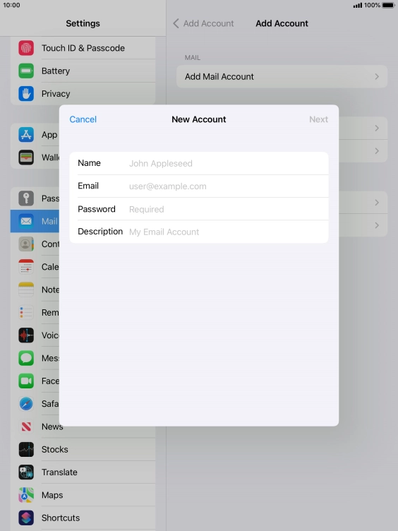Press Name and key in the required sender name.
