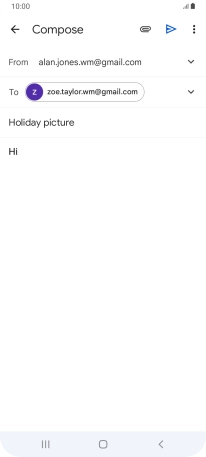 Press the attachment icon.