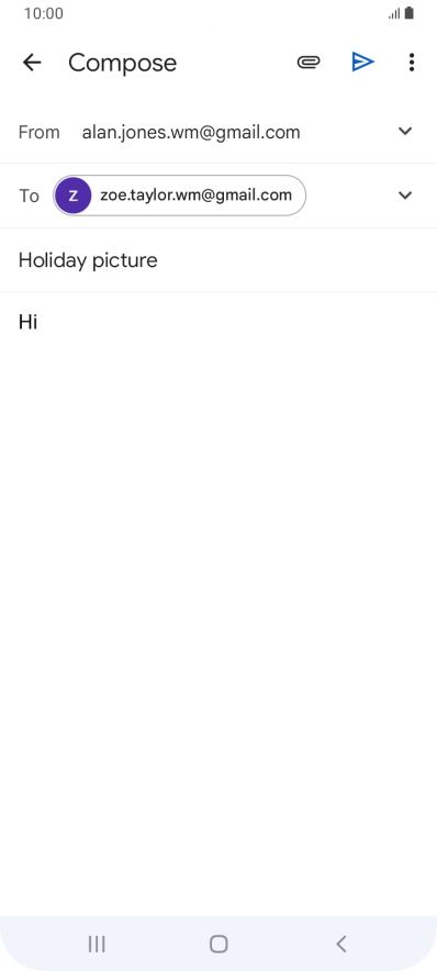 Press the attachment icon.