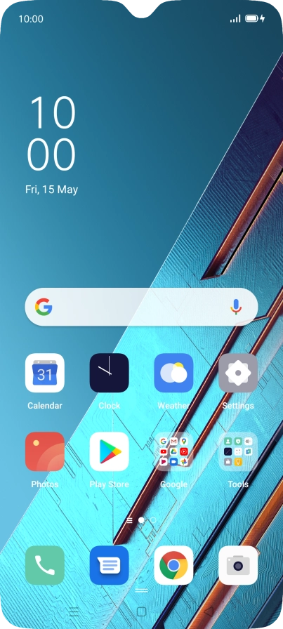 When the battery charging icon is displayed, the battery is charging.