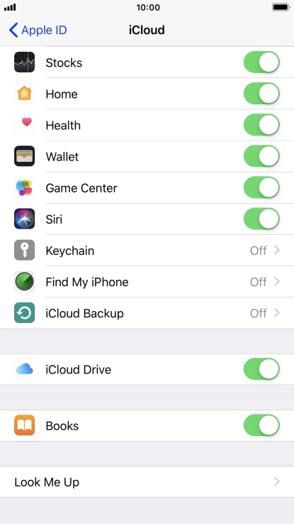 Press iCloud Backup.