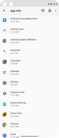 Press the required app.