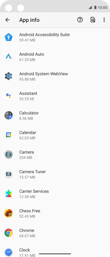 Press the required app.