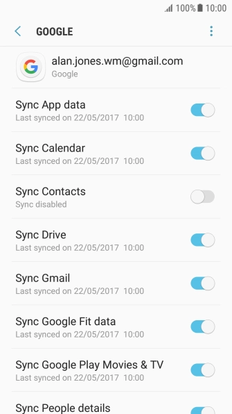 Press the indicator next to 