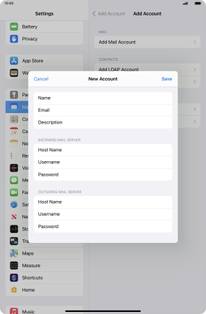 Press Save. Your email account has now been set up. To select more settings for incoming and outgoing server, proceed with the following steps.