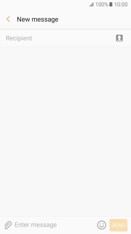 Press the search field and key in the first letters of the recipient's name.