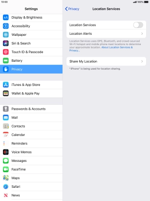 Press the indicator next to 