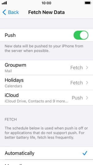 Press the indicator next to 