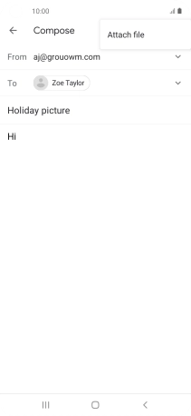 Press Attach file and go to the required folder.