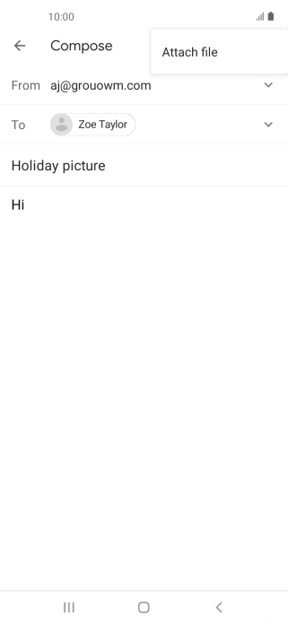 Press Attach file and go to the required folder.