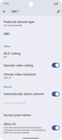 Press Access point names.