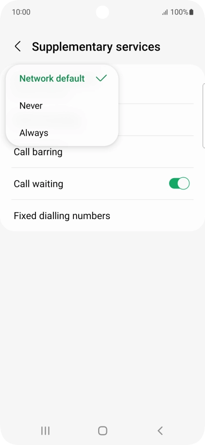 Press Always to turn on caller identification.