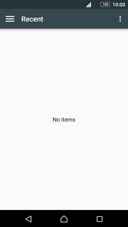 Slide your finger right starting from the left side of the screen.