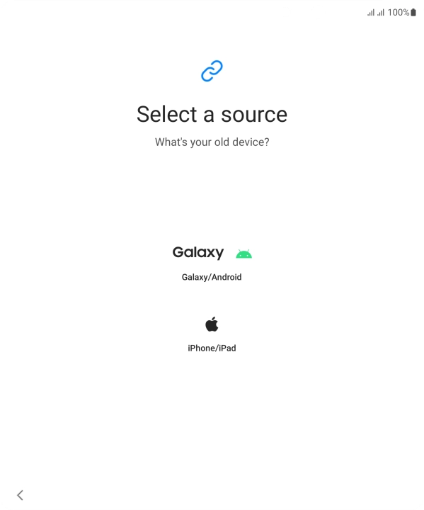 Press the required setting and follow the instructions on the screen to transfer the content from another phone.