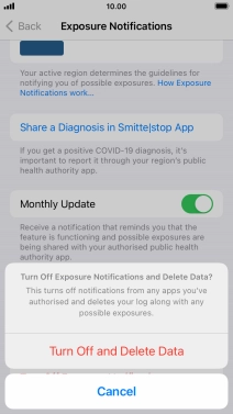 Press Turn Off and Delete Data.