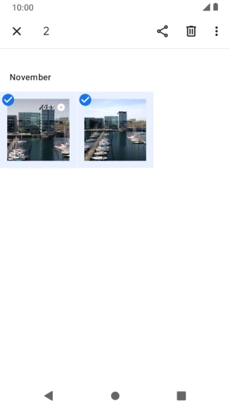Press the share icon.