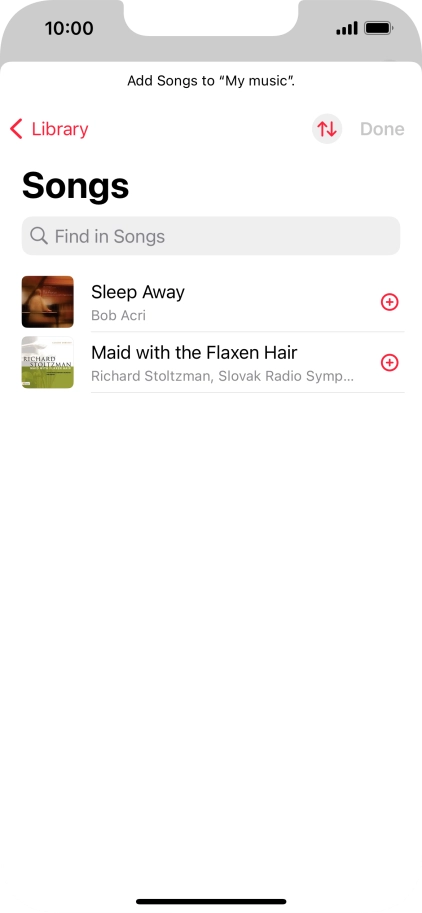 Go to the required category and press the required audio file.