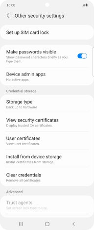 Press Set up SIM card lock.