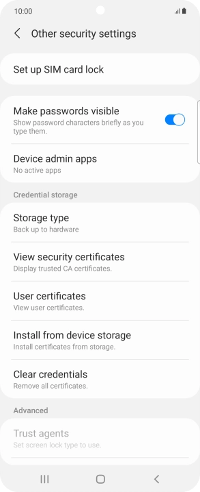 Press Set up SIM card lock.