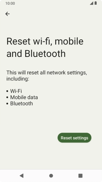 Press Reset settings.
