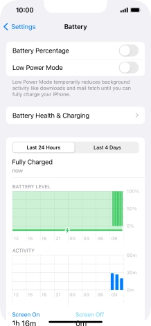 Press Battery Health & Charging.