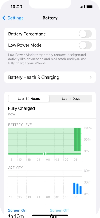 Press Battery Health & Charging.