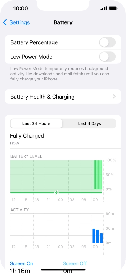 Press Battery Health & Charging.