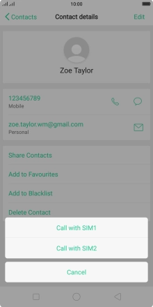 Press Call with ‹SIM›.