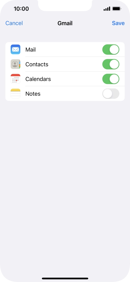 If this screen is displayed, you email account has been recognised and set up automatically. Follow the instructions on the screen to key in more information and finish setting up your phone.