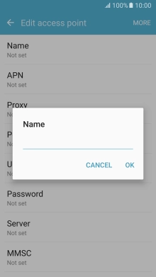 Key in Vodafone MMS and press OK.