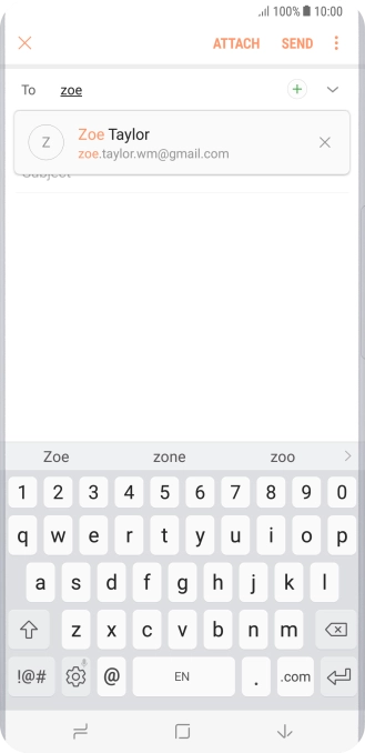 Press the required contact.
