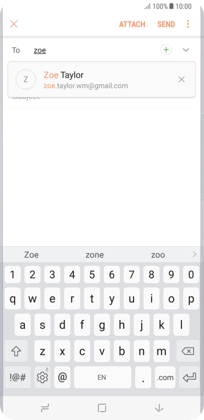 Press the required contact.