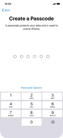 Press Passcode Options.