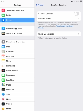 Press the indicator next to 