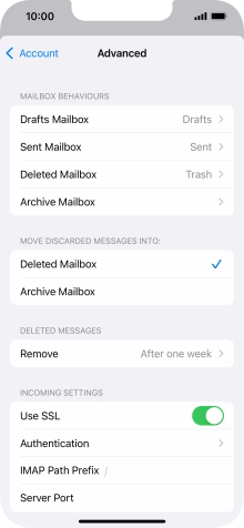 Press the indicator next to 