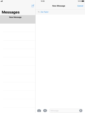 Press the text input field and key in the required text.