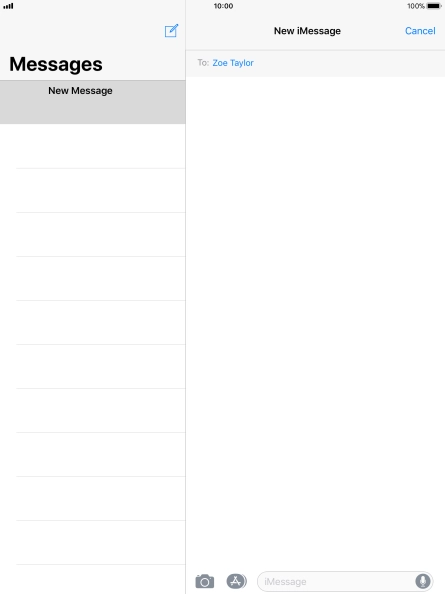 Press the text input field and key in the required text.