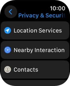 Press Location Services.
