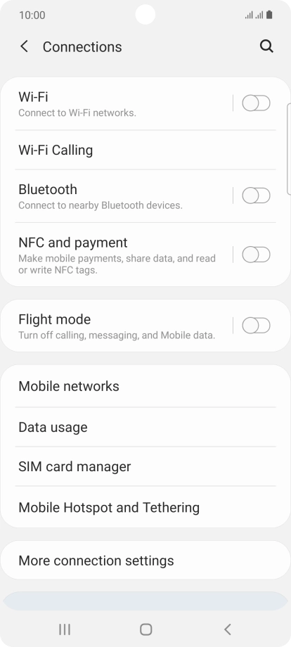 Press SIM card manager.