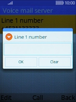 Key in +61414121121 and press the Left selection key.