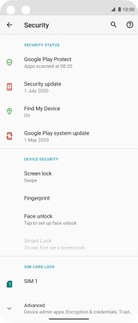Press the name of the SIM.