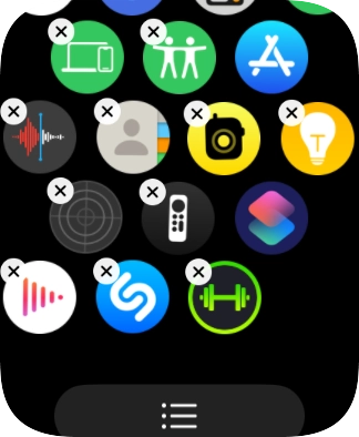 Press the delete icon next to the required app.