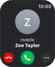 Press the Digital Crown when you get a call.